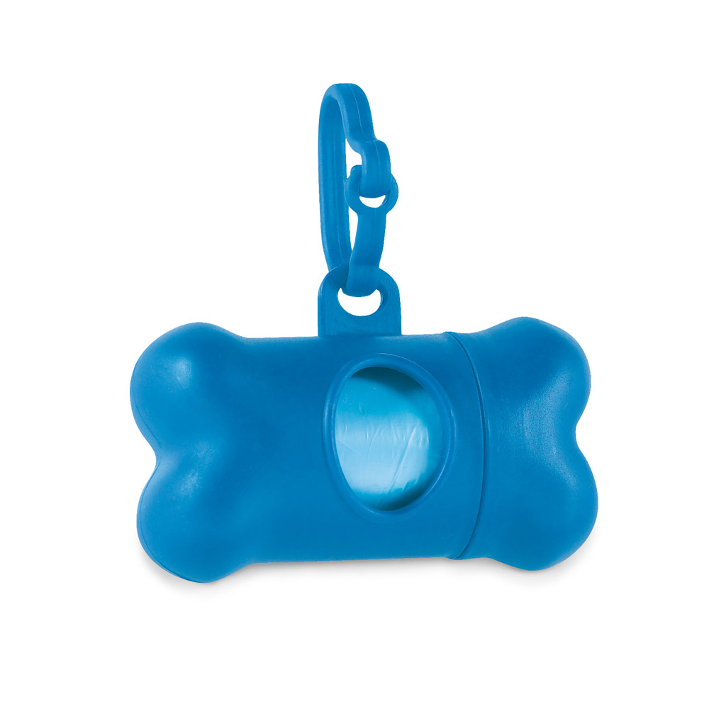 Distributeur de sac pour chien publicitaire Bleu clair